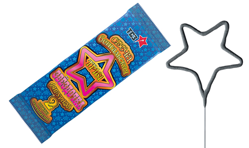  Бенгальские свечи фигурные 2 шт "Звездочка"  в Новом Осколе